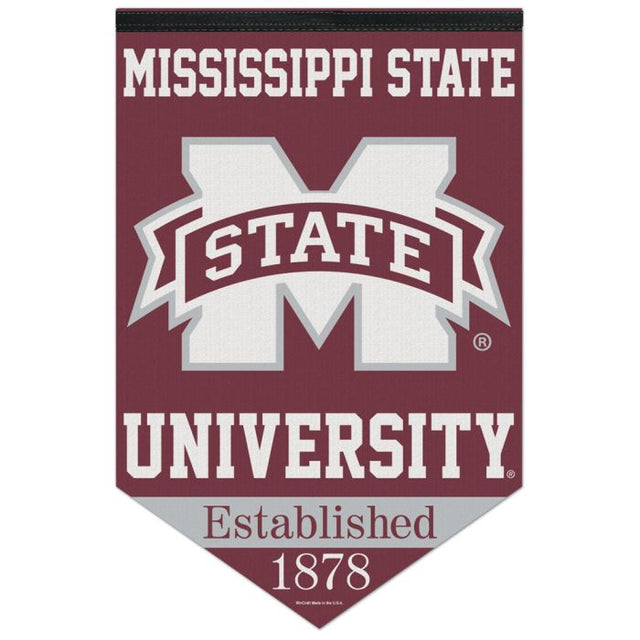 Bandera de fieltro premium de Mississippi State Bulldogs de 17" x 26"