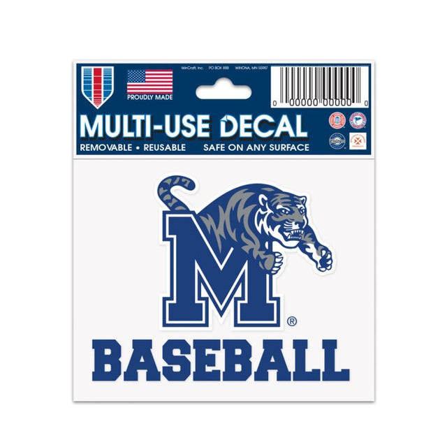 Memphis Tigers BASEBALL Multi-Use Decal 3" x 4"