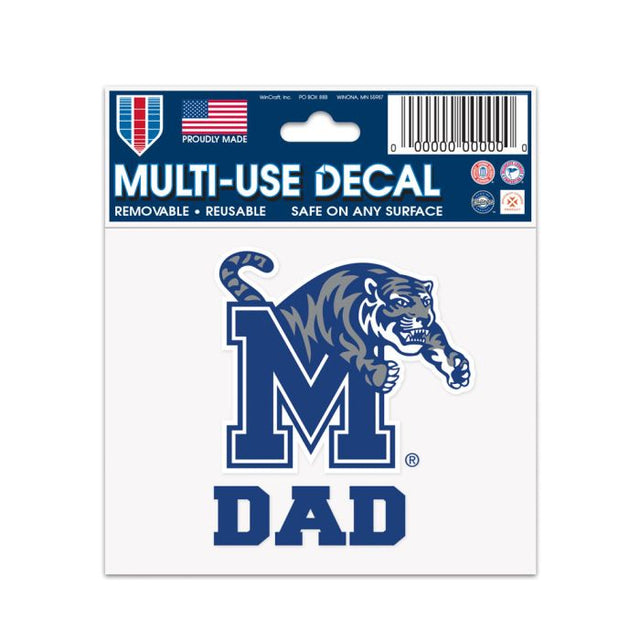 Memphis Tigers DAD Multi-Use Decal 3" x 4"