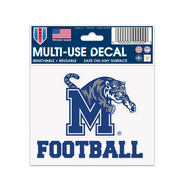 Memphis Tigers FOOTBALL Multi-Use Decal 3" x 4"