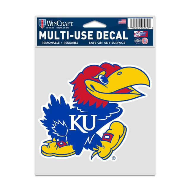 Kansas Jayhawks Fan Decals 3.75" x 5"
