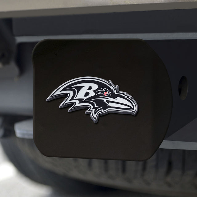Emblema cromado de la cubierta del enganche de los Baltimore Ravens en negro