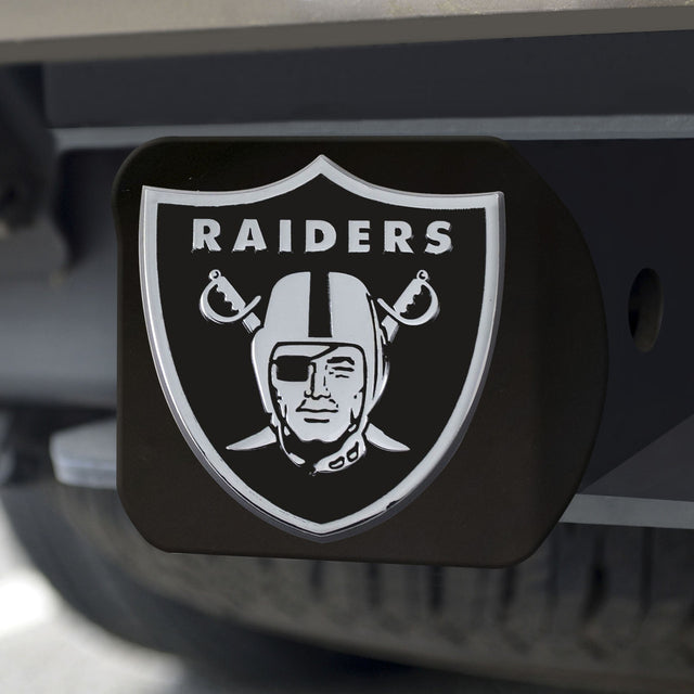Emblema cromado de la cubierta de enganche de los Raiders de Las Vegas en negro
