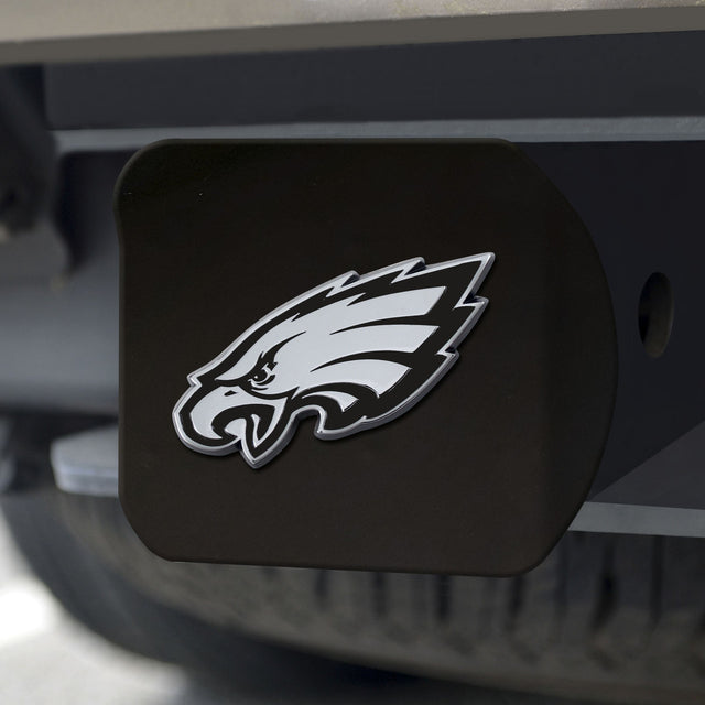 Emblema cromado de la cubierta del enganche de los Philadelphia Eagles en negro