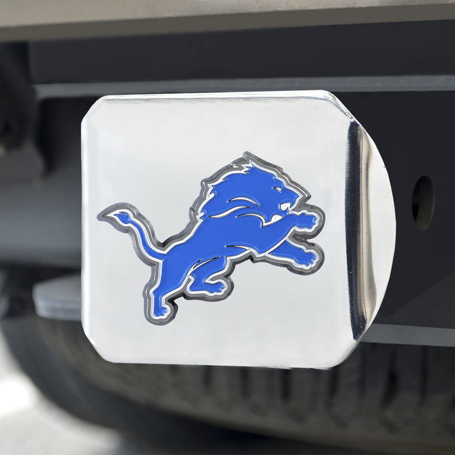 Emblema de color de la cubierta del enganche de los Detroit Lions en cromo