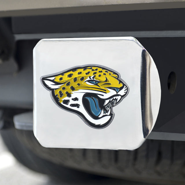 Emblema de color de la cubierta del enganche de los Jacksonville Jaguars en cromo