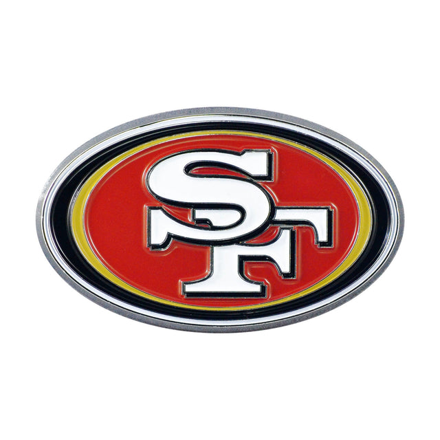Emblema para automóvil de los San Francisco 49ers en metal cromado de primera calidad