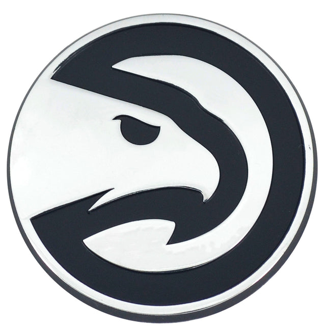 Atlanta Hawks Auto Emblem Premium Metal Chrome