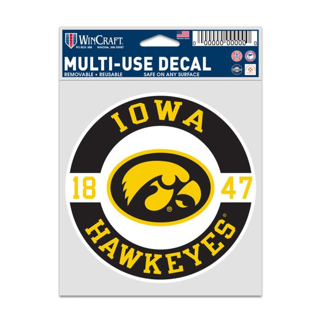 Iowa Hawkeyes PATCH Fan Decals 3.75" x 5"