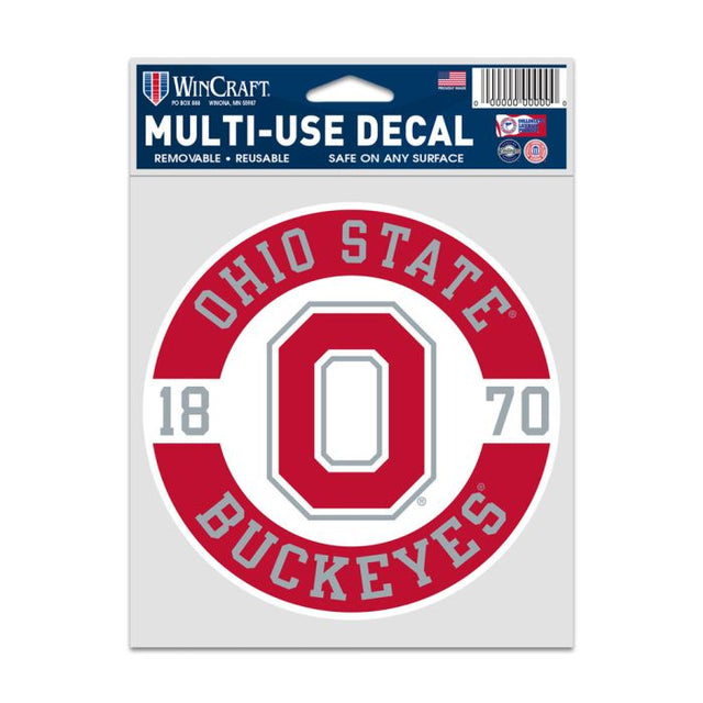 Ohio State Buckeyes PATCH Fan Decals 3.75" x 5"