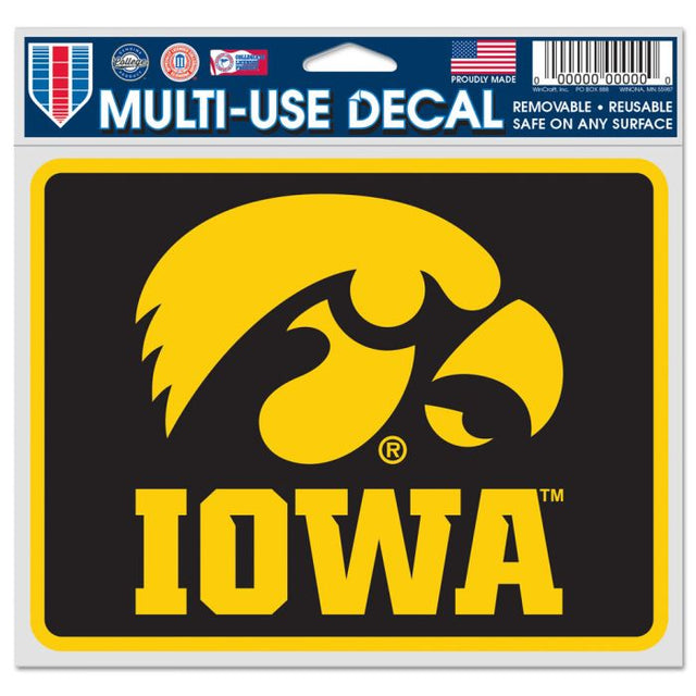 Iowa Hawkeyes RECTANGLE Fan Decals 5" x 6"