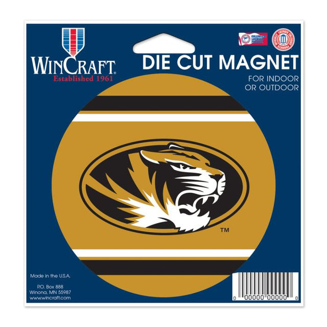 Imán troquelado de los Missouri Tigers de 4,5" x 6"