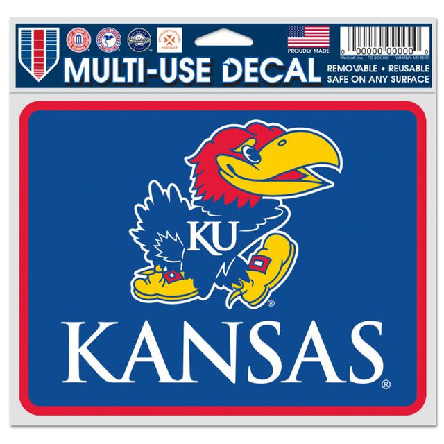 Kansas Jayhawks Fan Decals 5" x 6"
