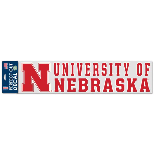 Nebraska Cornhuskers Perfect Cut Decals 4" x 17"
