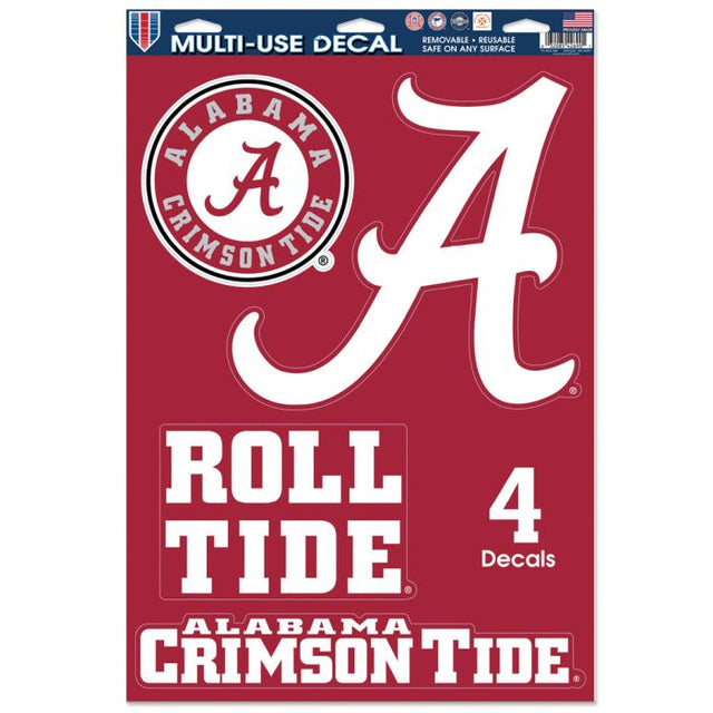 Calcomanía multiusos de Alabama Crimson Tide de 11" x 17"