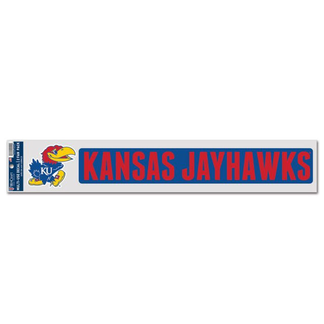 Kansas Jayhawks Fan Decals 3" x 17"
