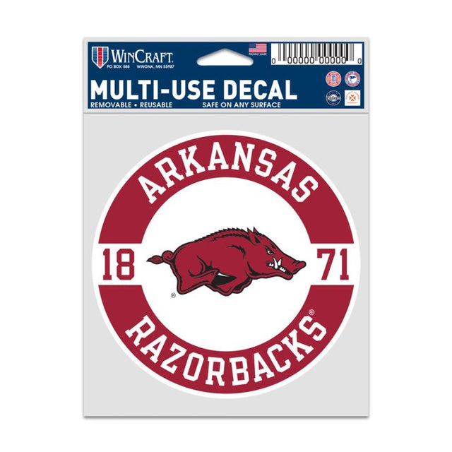 Arkansas Razorbacks PATCH Fan Decals 3.75" x 5"