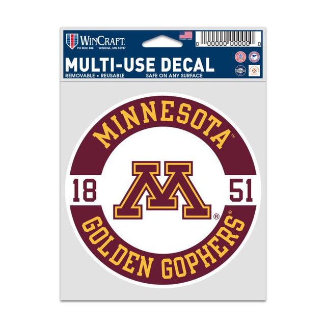 Minnesota Golden Gophers PATCH Fan Decals 3.75" x 5"