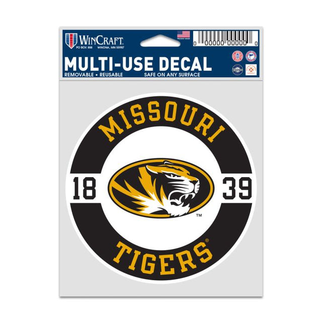 Calcomanías para fanáticos de Missouri Tigers PATCH de 3,75" x 5"