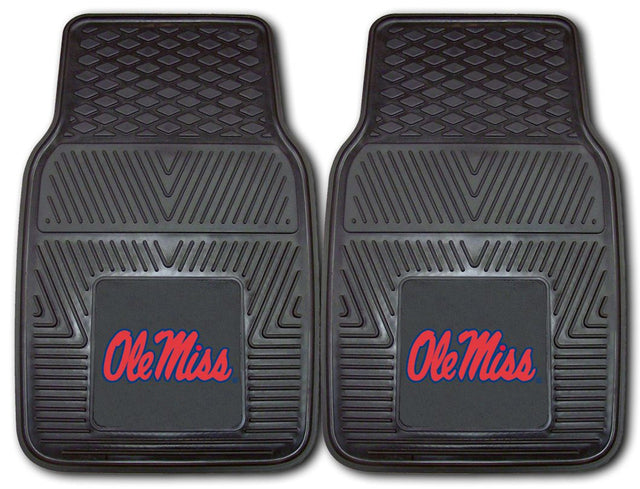 Mississippi Rebels Heavy Duty 2-Piece Vinyl Car Mats