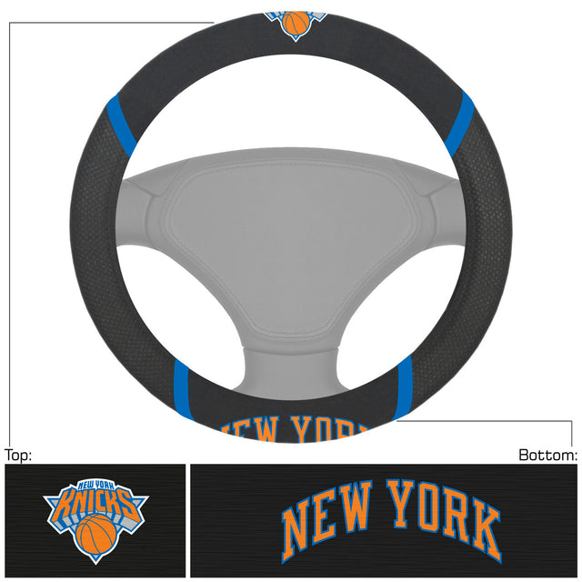 New York Knicks Steering Wheel Cover Mesh/Stitched