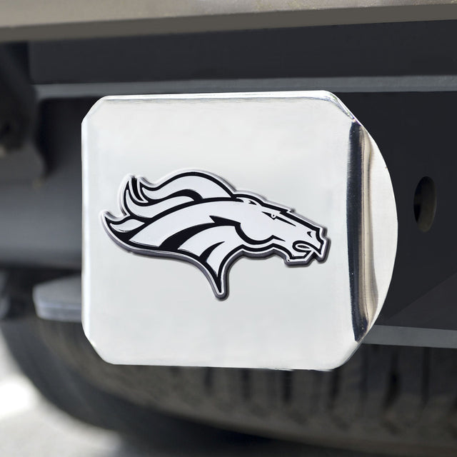 Emblema cromado para tapa de enganche de los Denver Broncos