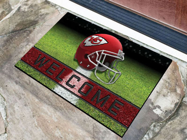 Felpudo de goma granulada de 18 x 30 pulgadas de los Kansas City Chiefs