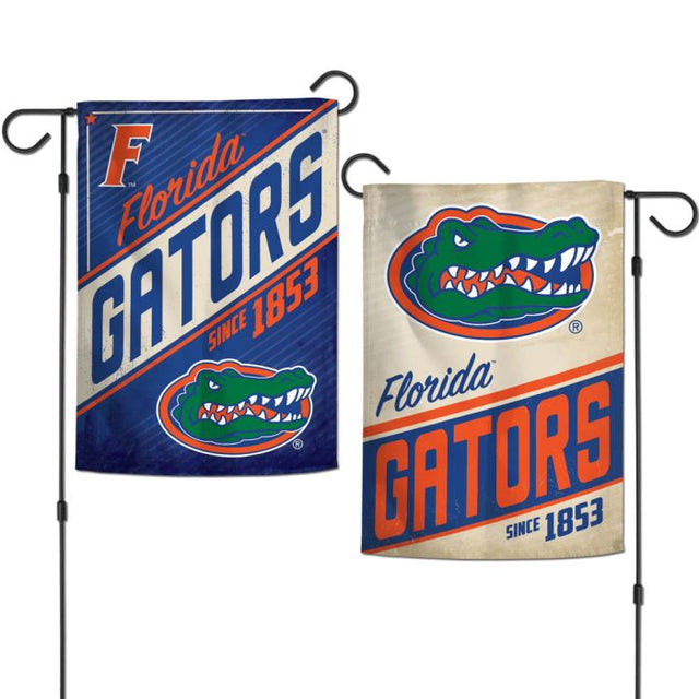 Banderas de jardín retro de Florida Gators, de 2 lados, 12,5" x 18"