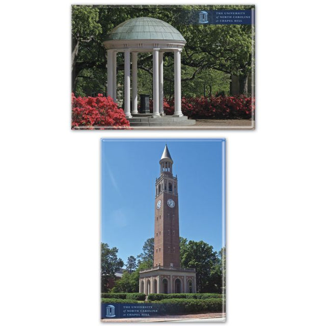 North Carolina Tar Heels Rectangle Magnet, 2pack 2" x 3"