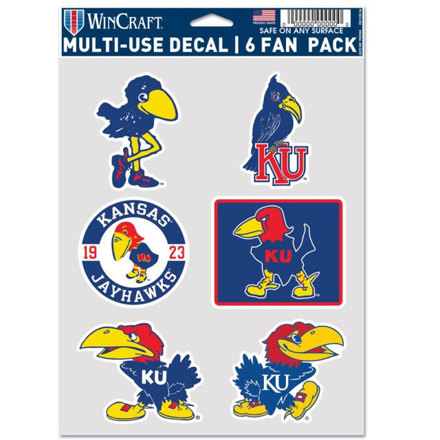 Kansas Jayhawks /College Vault Multi Use 6 fan pack