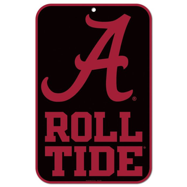 Letrero de plástico de Alabama Crimson Tide ROLL TIDE de 11" x 17"
