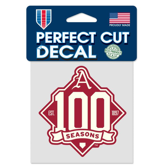 Arkansas Razorbacks ARKANSAS BASEBALL 100 SEASONS Perfect Cut Color Decal CARDINAL