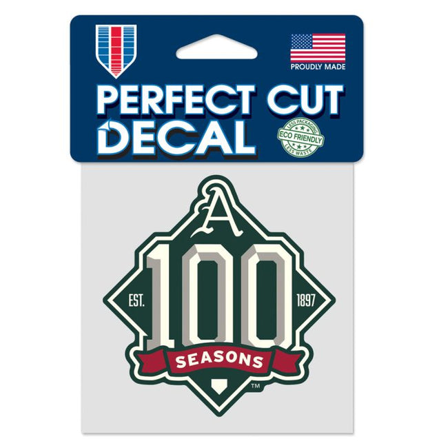 Arkansas Razorbacks ARKANSAS BASEBALL 100 SEASONS Perfect Cut Color Decal GREEN