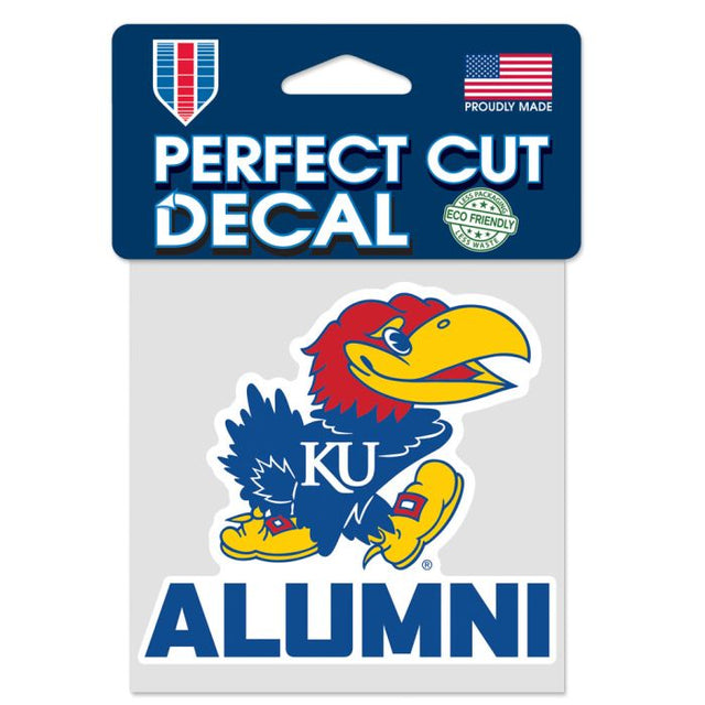 Kansas Jayhawks ALUMNI Perfect Cut Color Decal 4" x 4"