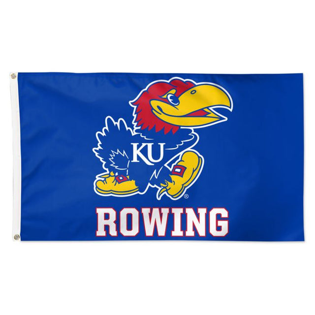 Kansas Jayhawks ROWING Flag - Deluxe 3' X 5'