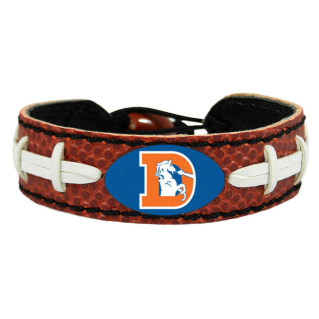 Pulsera clásica de fútbol de los Denver Broncos con logotipo vintage CO