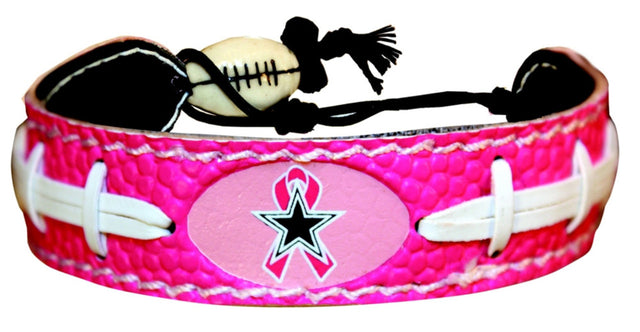 Pulsera de los Dallas Cowboys Cinta de concientización sobre el cáncer de mama Fútbol rosa CO