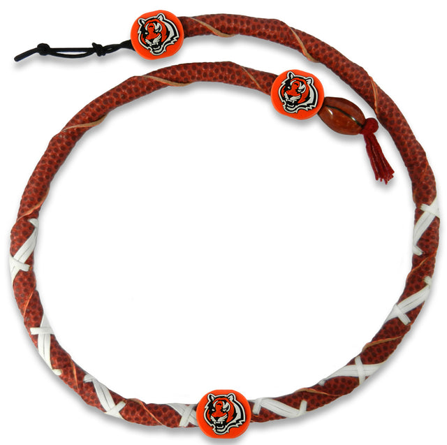 Collar de los Cincinnati Bengals con forma de espiral de fútbol americano