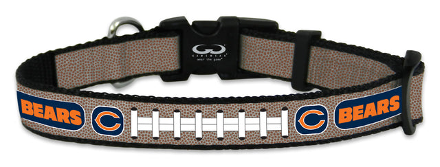 Collar reflectante para mascotas de los Chicago Bears, tamaño pequeño, con balón de fútbol