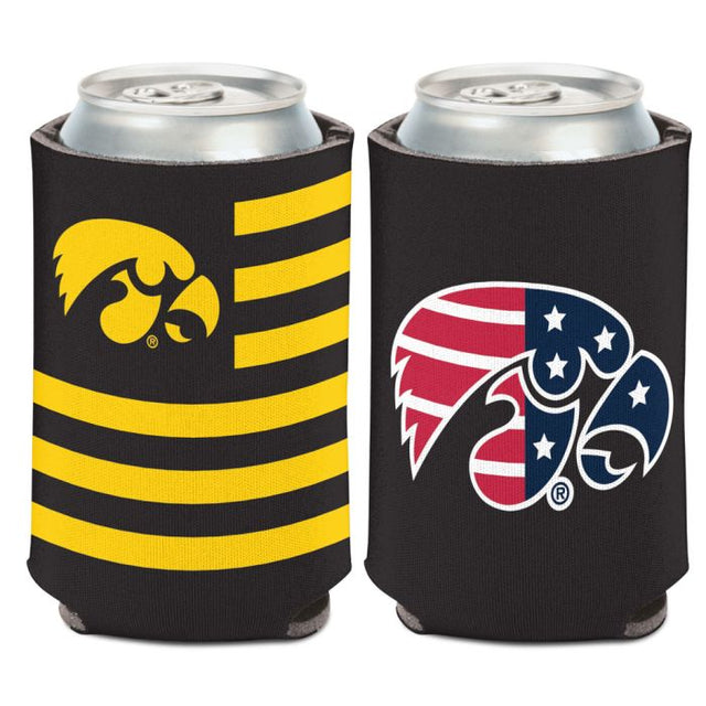 Iowa Hawkeyes PATRIOTIC Can Cooler 12 oz.
