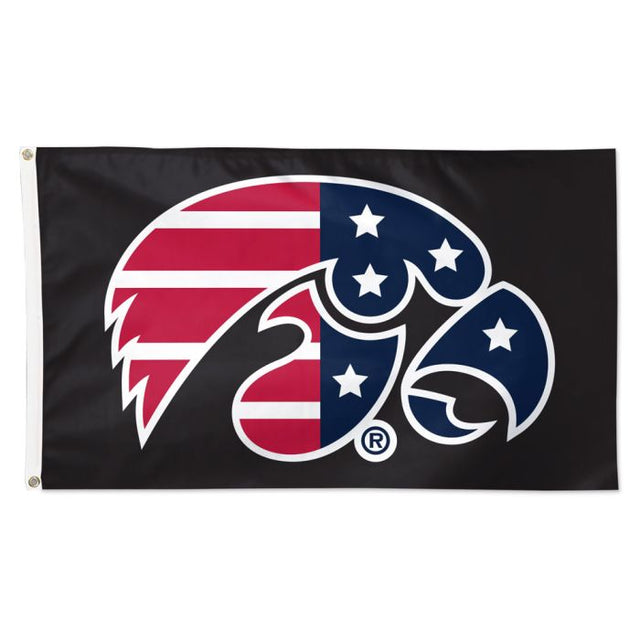 Iowa Hawkeyes PATRIOTIC Flag - Deluxe 3' X 5'