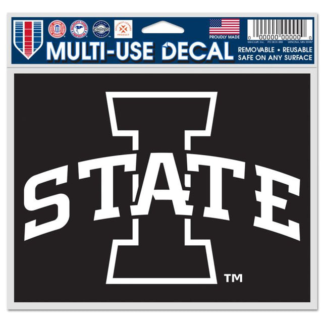 Iowa State Cyclones Multi-Use Decal -Clear Bckrgd 5" x 6"