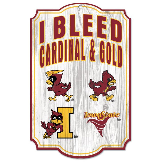 Iowa State Cyclones / Vintage Collegiate vintage logos Wood Sign 11" x 17" 1/4" thick