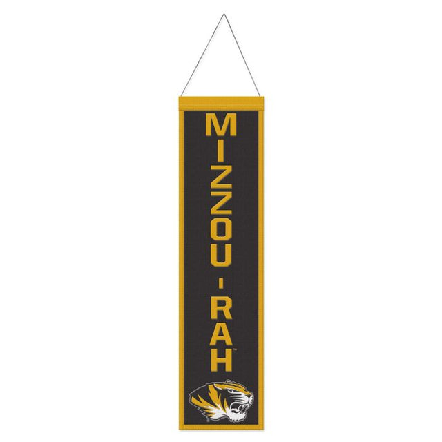 Bandera de lana con lema de los Missouri Tigers, 8" x 32"