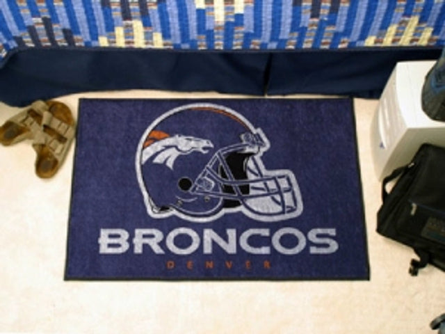 Alfombra de los Denver Broncos de 19 x 30 pulgadas, estilo inicial, diseño de casco
