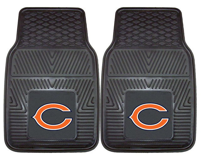 Alfombrillas de vinilo resistentes para coche de 2 piezas de los Chicago Bears