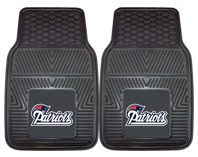 Alfombrillas de vinilo resistentes para coche de 2 piezas de los New England Patriots