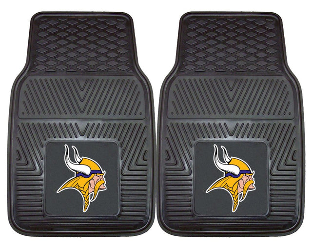 Alfombrillas de vinilo resistentes para coche de Minnesota Vikings, 2 piezas