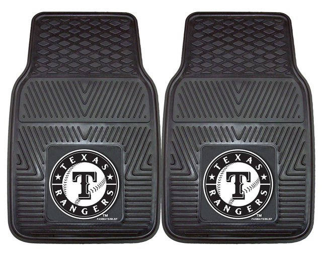 Alfombrillas de vinilo para coche de dos piezas resistentes de los Texas Rangers