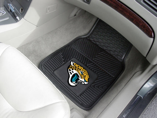Alfombrillas de vinilo resistentes de 2 piezas para coche de los Jacksonville Jaguars